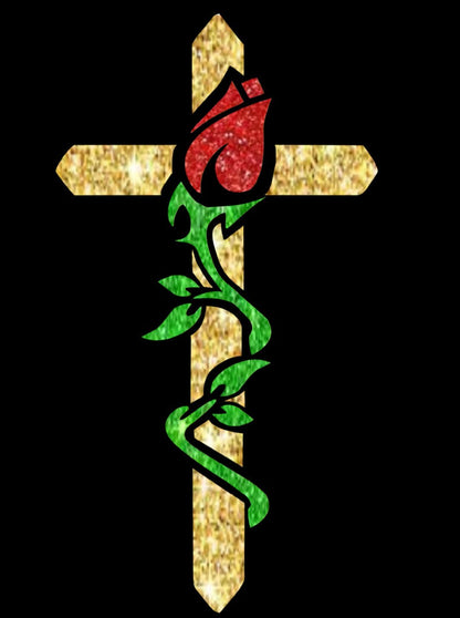 Cross with Rose