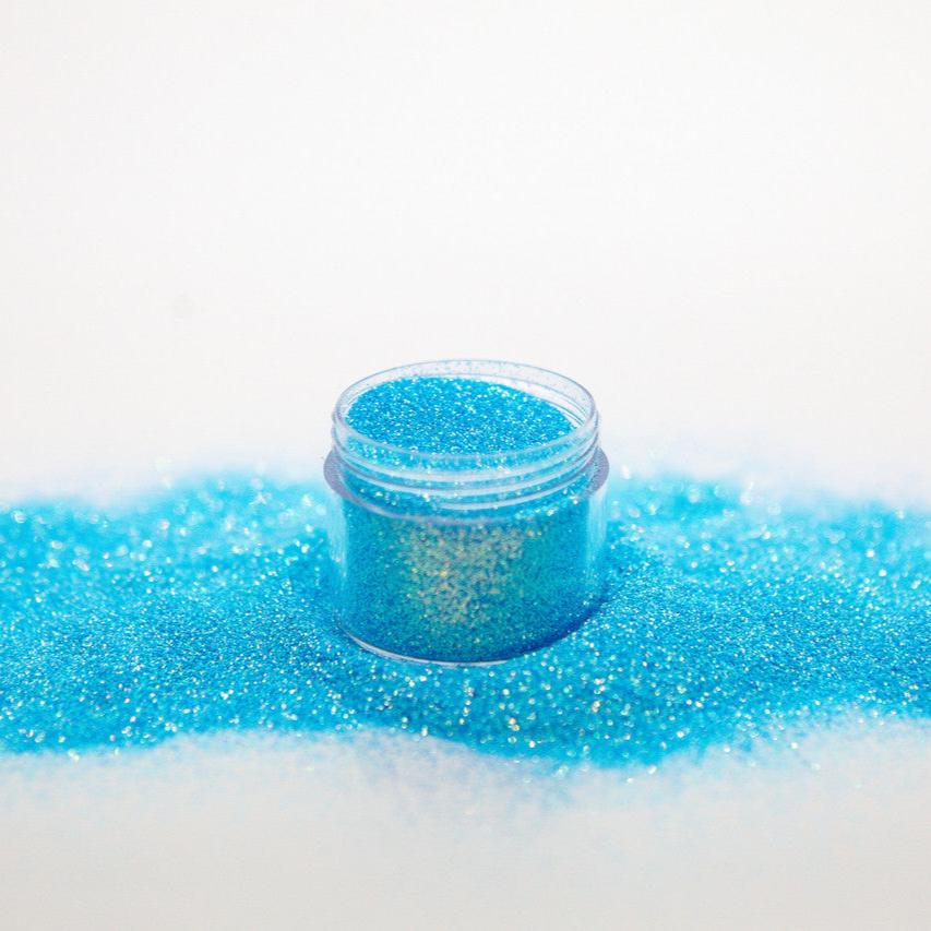 Iridescent Cyan - Glitter